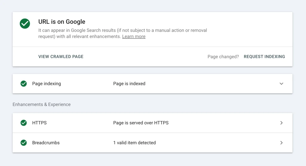 URL Inspection Tool