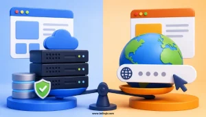 perbedaan domain dan hosting